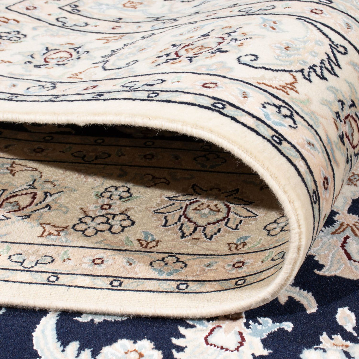 Dywan perski - Nain - Premium - 205 x 148 cm - ciemnoniebieski