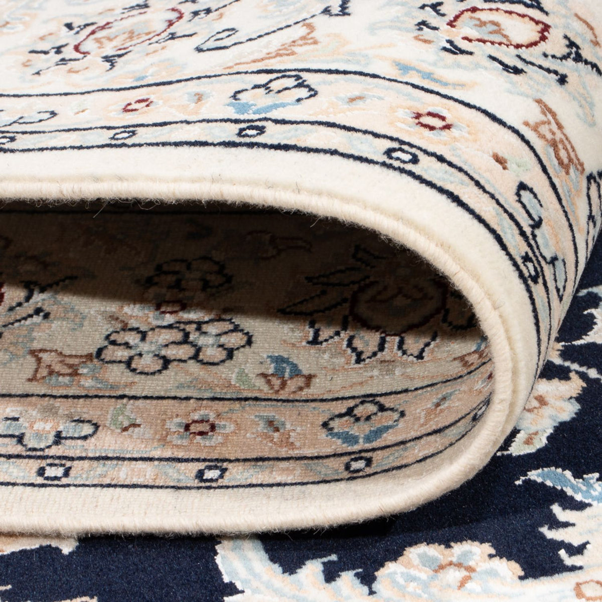 Dywan perski - Nain - Premium - 198 x 150 cm - ciemnoniebieski