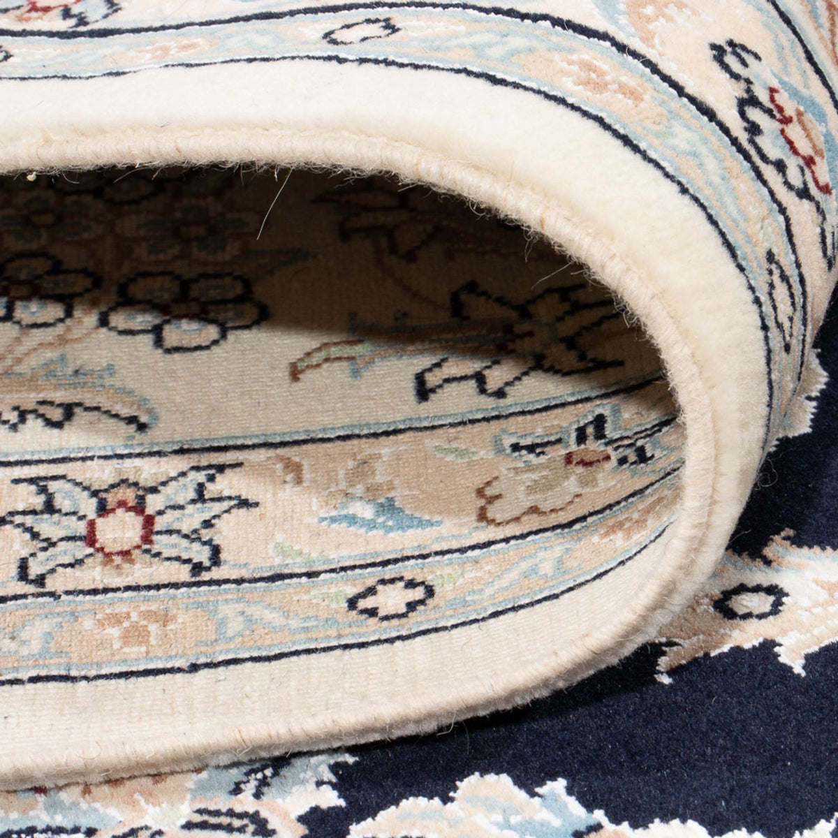 Dywan perski - Nain - Premium - 305 x 248 cm - ciemnoniebieski