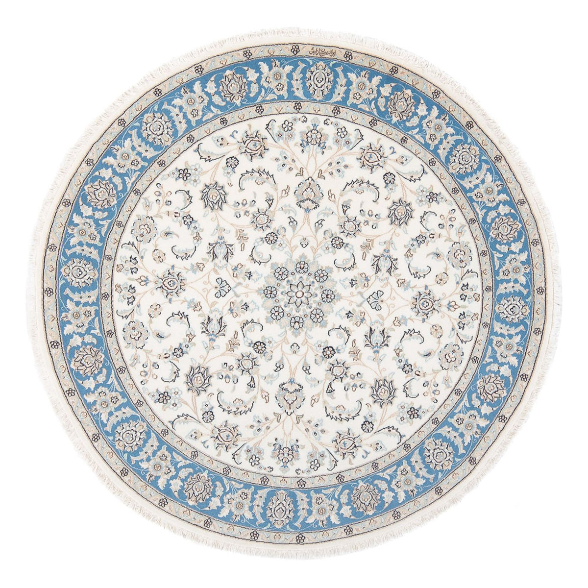 Dywan perski - Nain - Premium okrągły  - 148 x 149 cm - kremowy