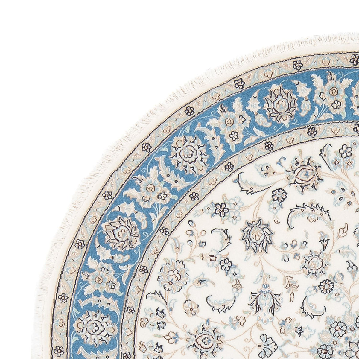 Dywan perski - Nain - Premium okrągły  - 148 x 149 cm - kremowy