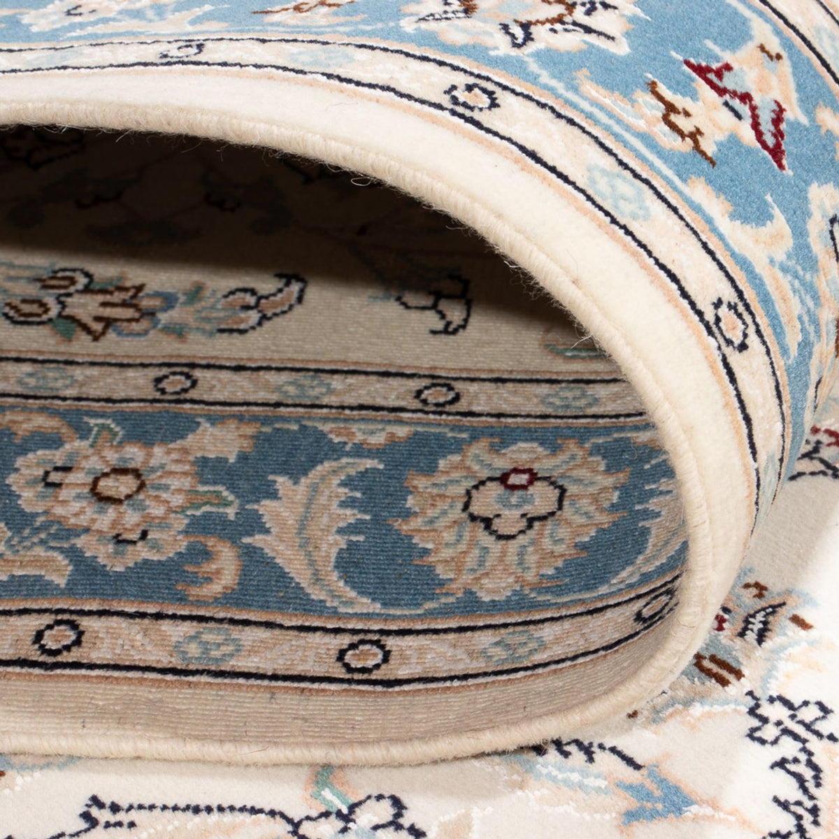 Biegacz Dywan perski - Nain - Premium - 394 x 91 cm - kremowy