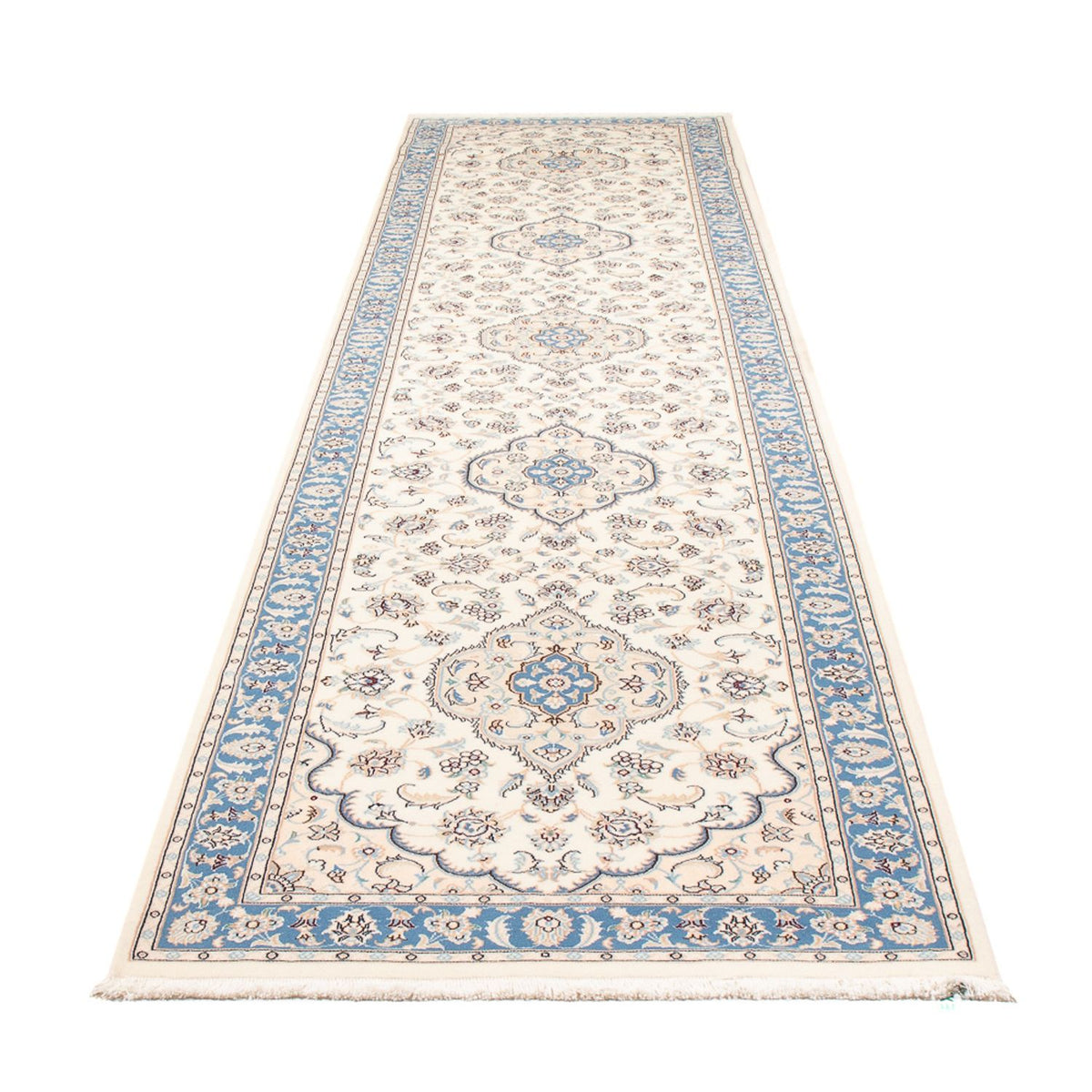 Biegacz Dywan perski - Nain - Premium - 394 x 91 cm - kremowy