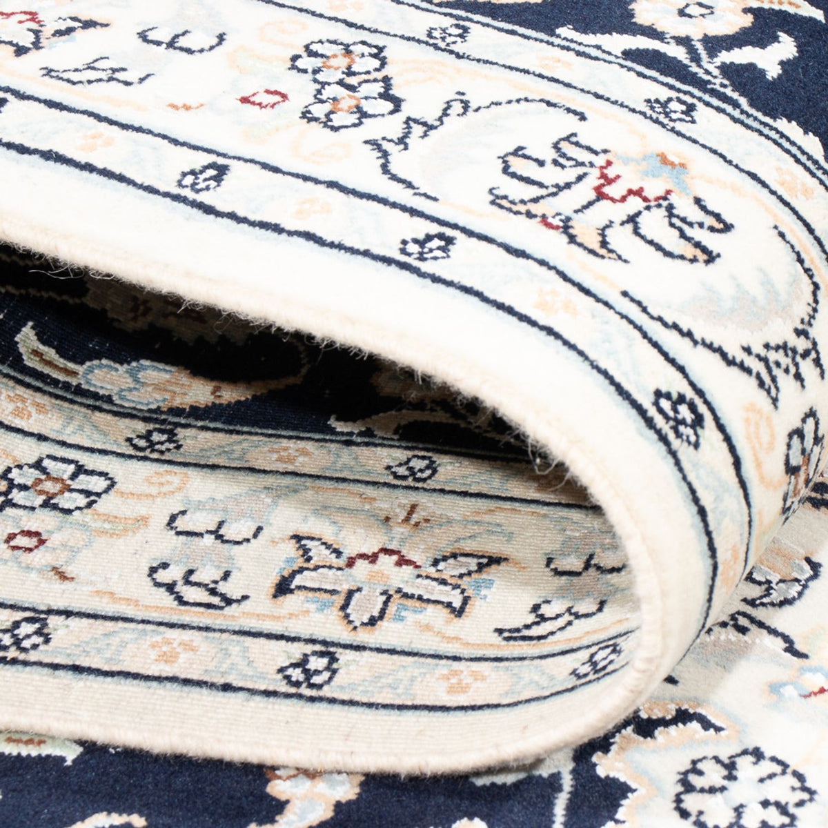 Biegacz Dywan perski - Nain - Premium - 302 x 81 cm - ciemnoniebieski