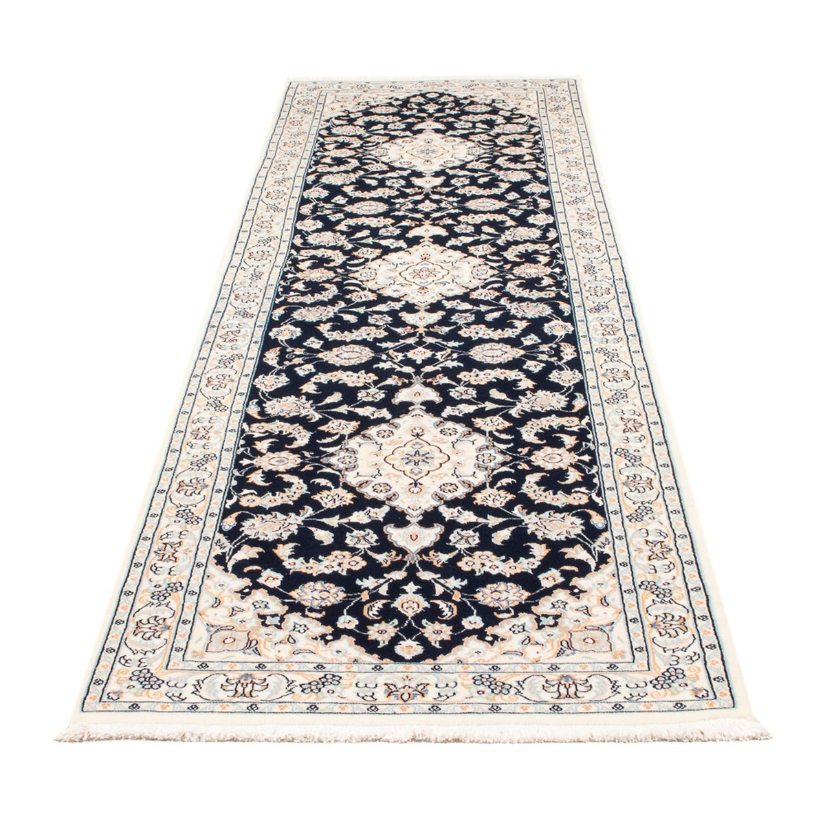 Biegacz Dywan perski - Nain - Premium - 295 x 80 cm - ciemnoniebieski