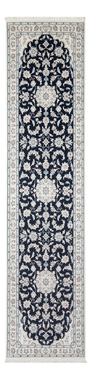 Biegacz Dywan perski - Nain - Premium - 302 x 80 cm - ciemnoniebieski