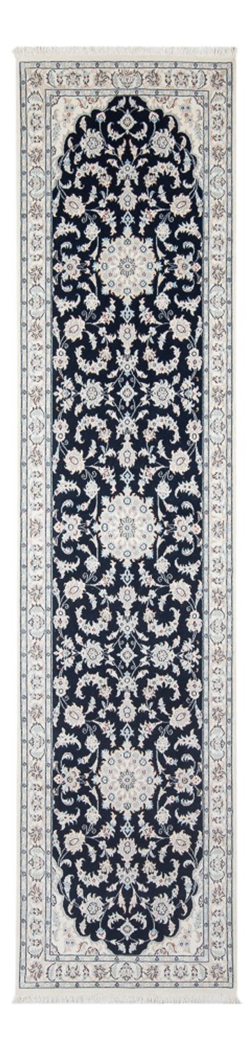 Biegacz Dywan perski - Nain - Premium - 302 x 80 cm - ciemnoniebieski