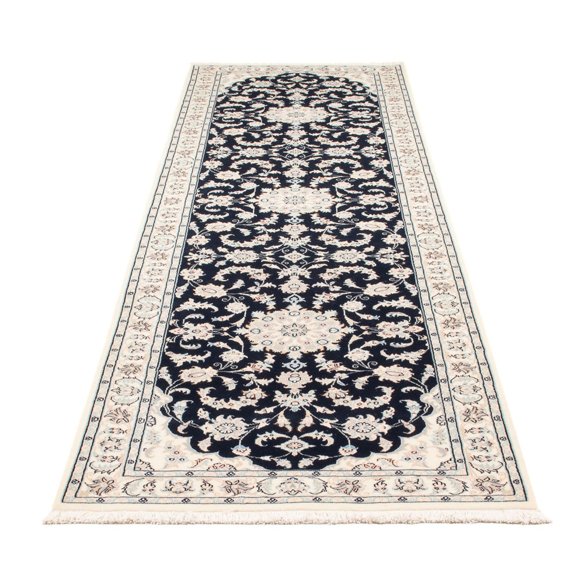 Biegacz Dywan perski - Nain - Premium - 302 x 80 cm - ciemnoniebieski