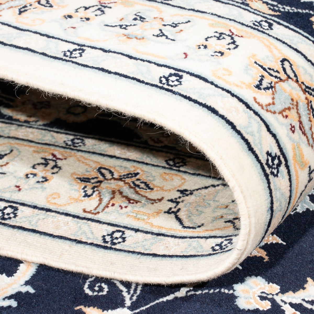 Biegacz Dywan perski - Nain - Premium - 302 x 83 cm - ciemnoniebieski