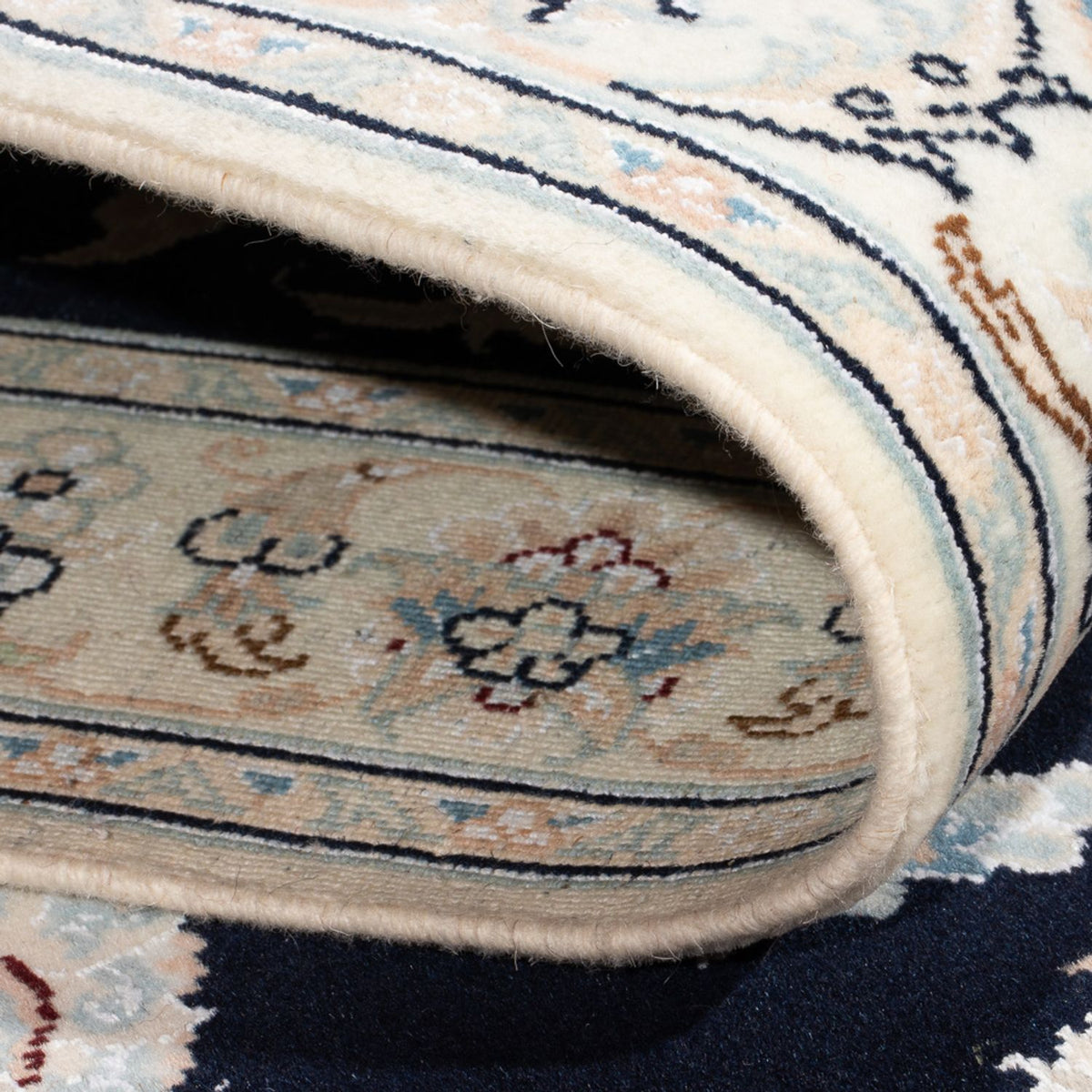 Biegacz Dywan perski - Nain - Premium - 339 x 85 cm - ciemnoniebieski