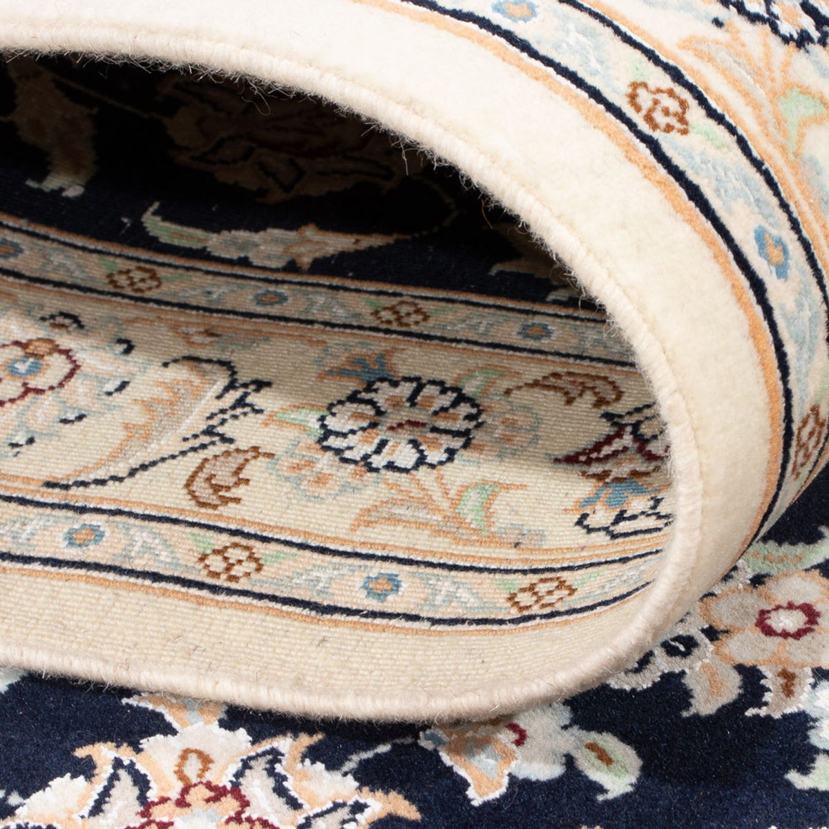 Biegacz Dywan perski - Nain - Premium - 400 x 90 cm - ciemnoniebieski