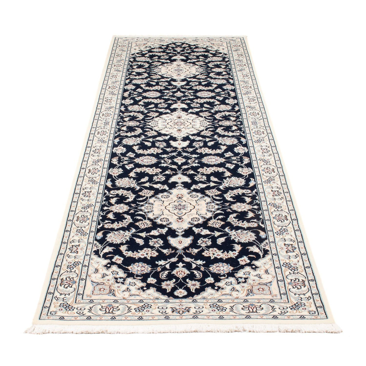 Biegacz Dywan perski - Nain - Premium - 300 x 80 cm - ciemnoniebieski