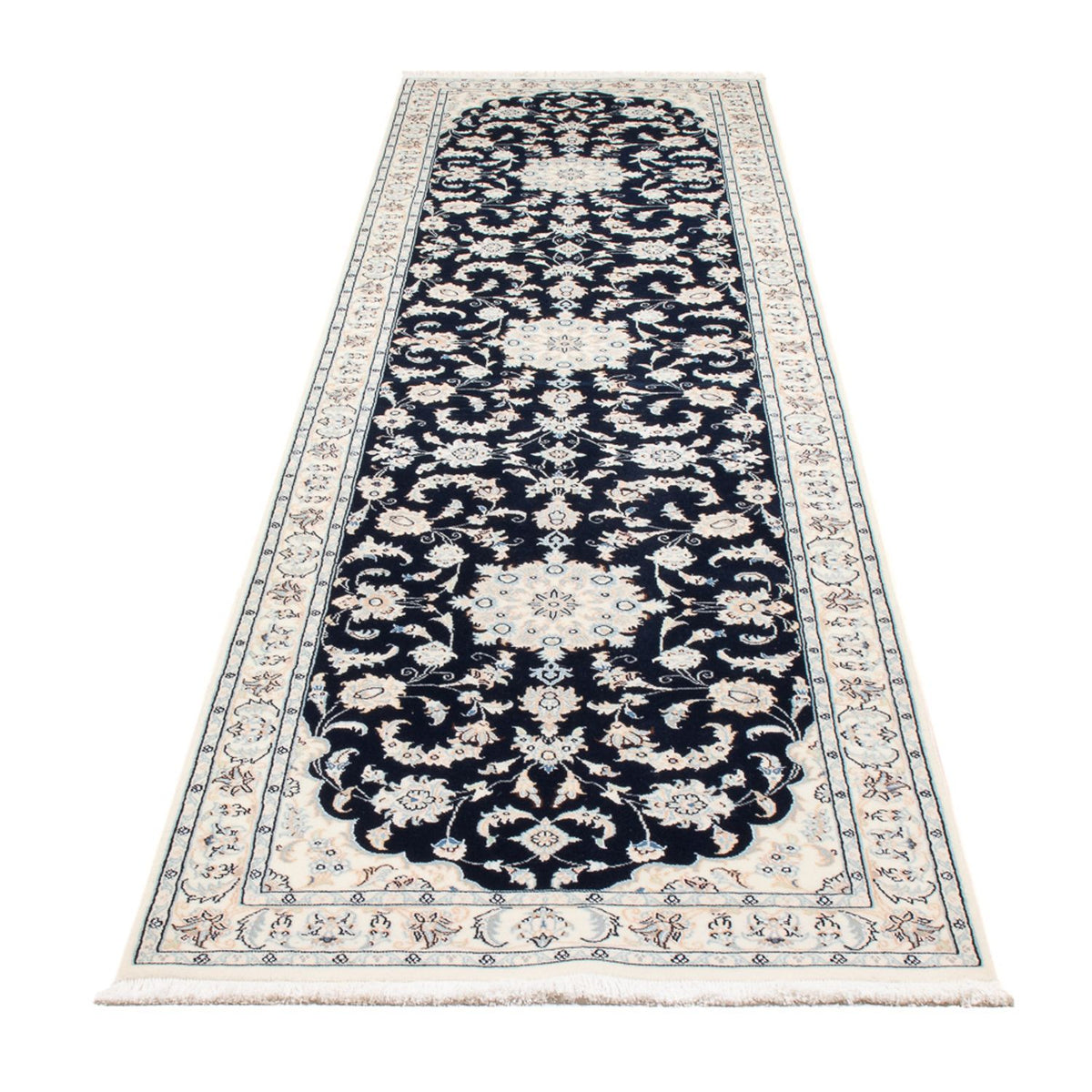 Biegacz Dywan perski - Nain - Premium - 322 x 80 cm - ciemnoniebieski