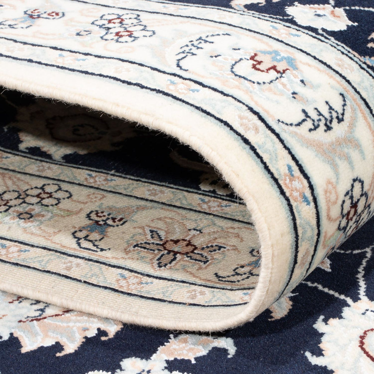 Biegacz Dywan perski - Nain - Premium - 302 x 80 cm - ciemnoniebieski