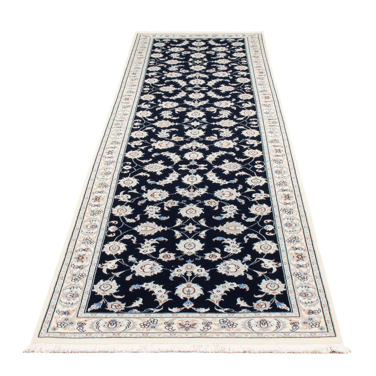 Biegacz Dywan perski - Nain - Premium - 302 x 80 cm - ciemnoniebieski
