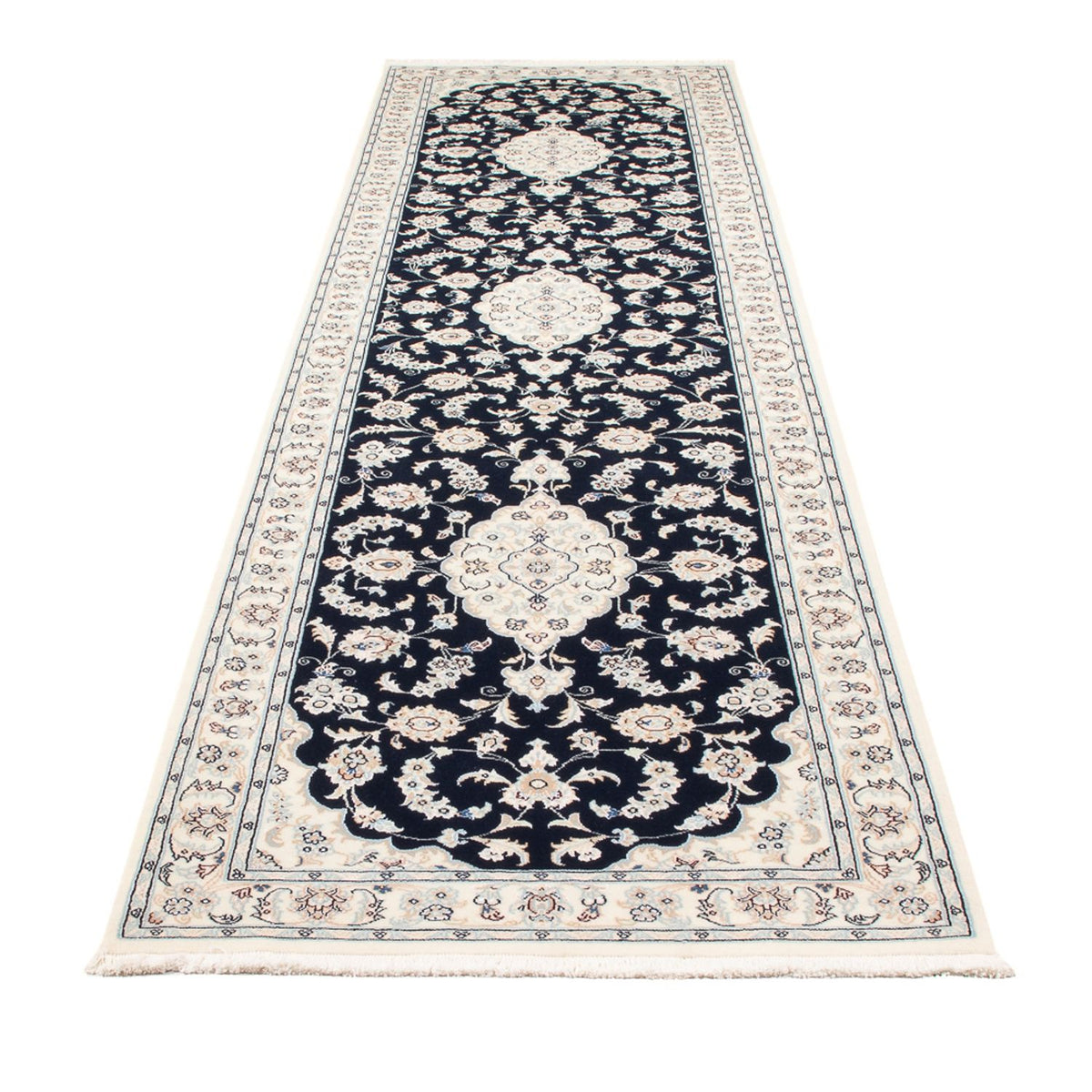 Biegacz Dywan perski - Nain - Premium - 344 x 90 cm - ciemnoniebieski