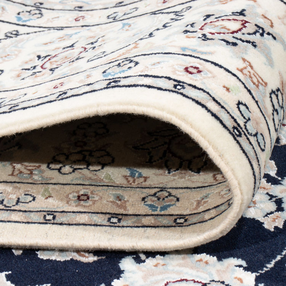 Dywan perski - Nain - Premium - 199 x 149 cm - ciemnoniebieski