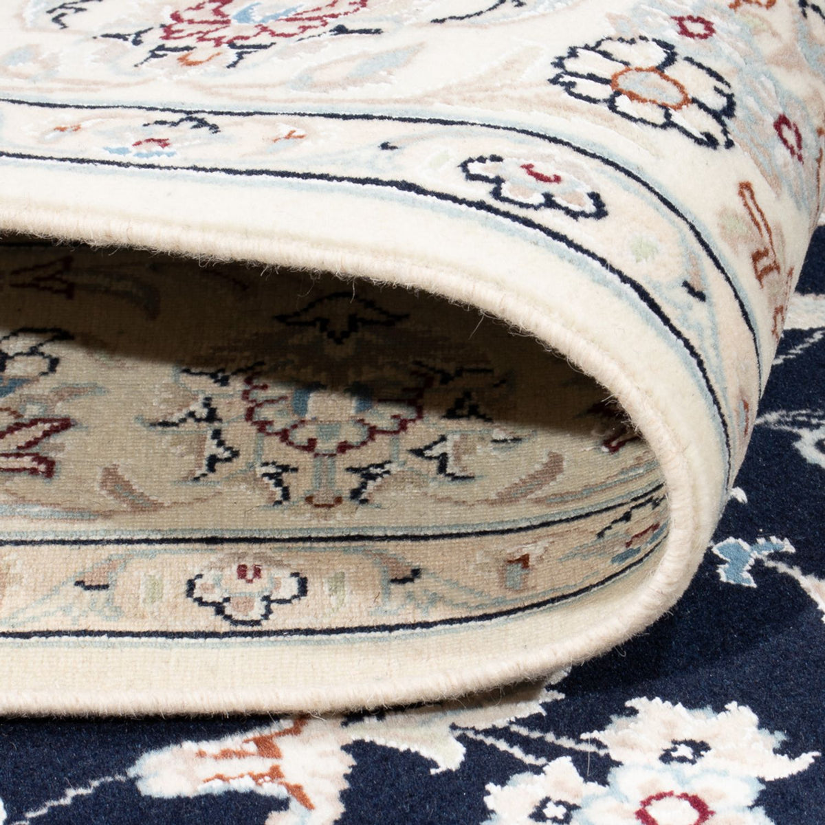 Dywan perski - Nain - Premium - 202 x 150 cm - ciemnoniebieski