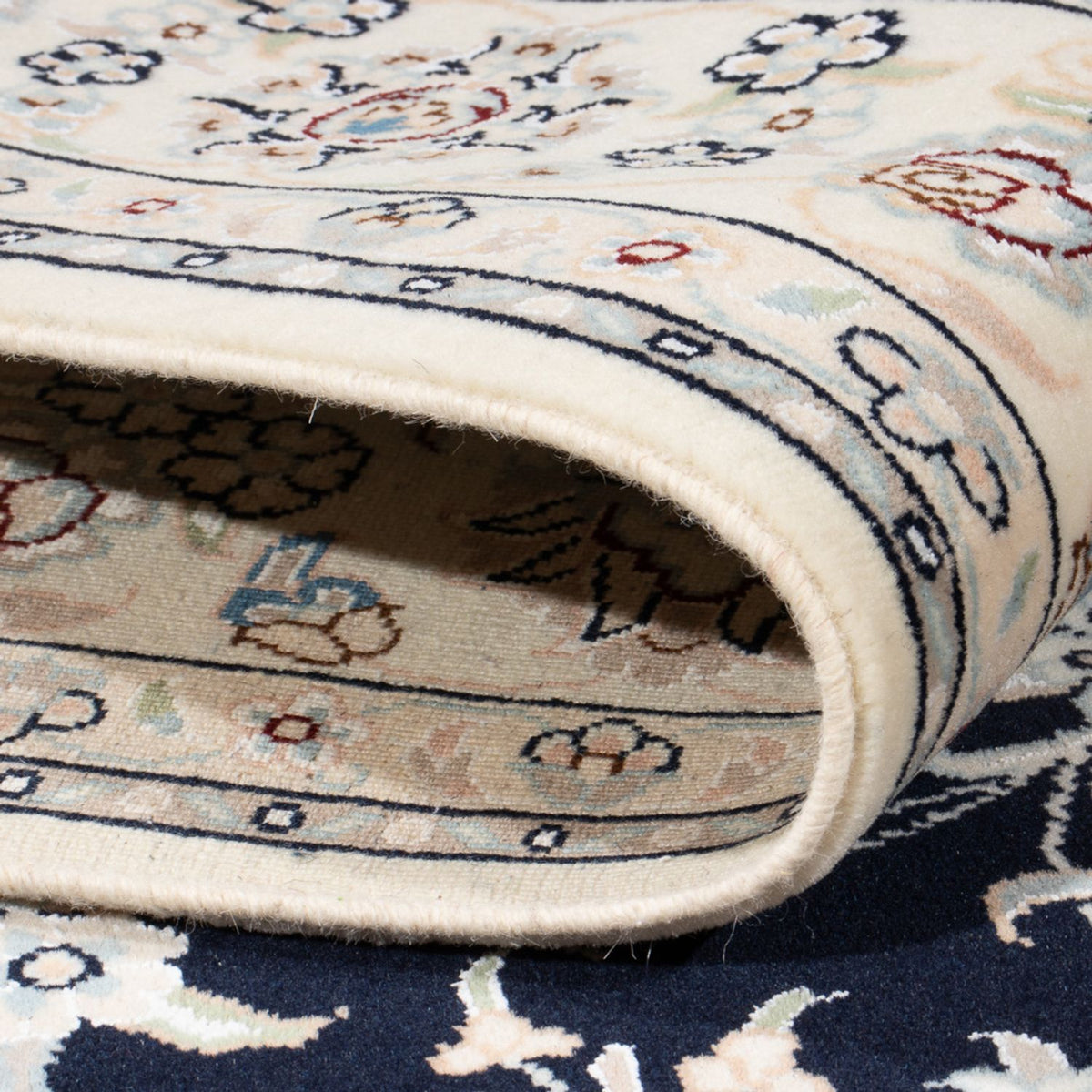 Dywan perski - Nain - Premium - 196 x 148 cm - ciemnoniebieski