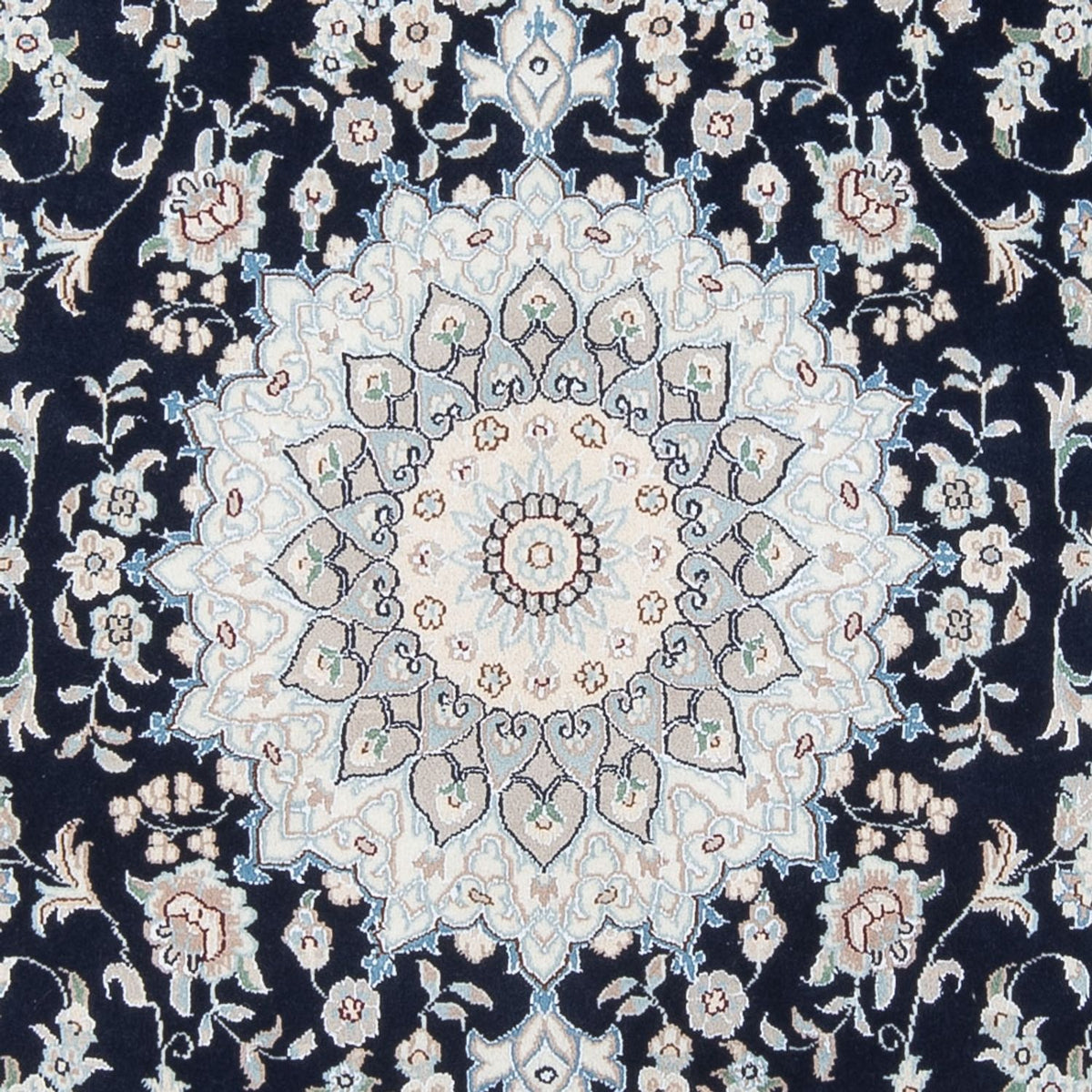 Dywan perski - Nain - Premium - 204 x 150 cm - ciemnoniebieski