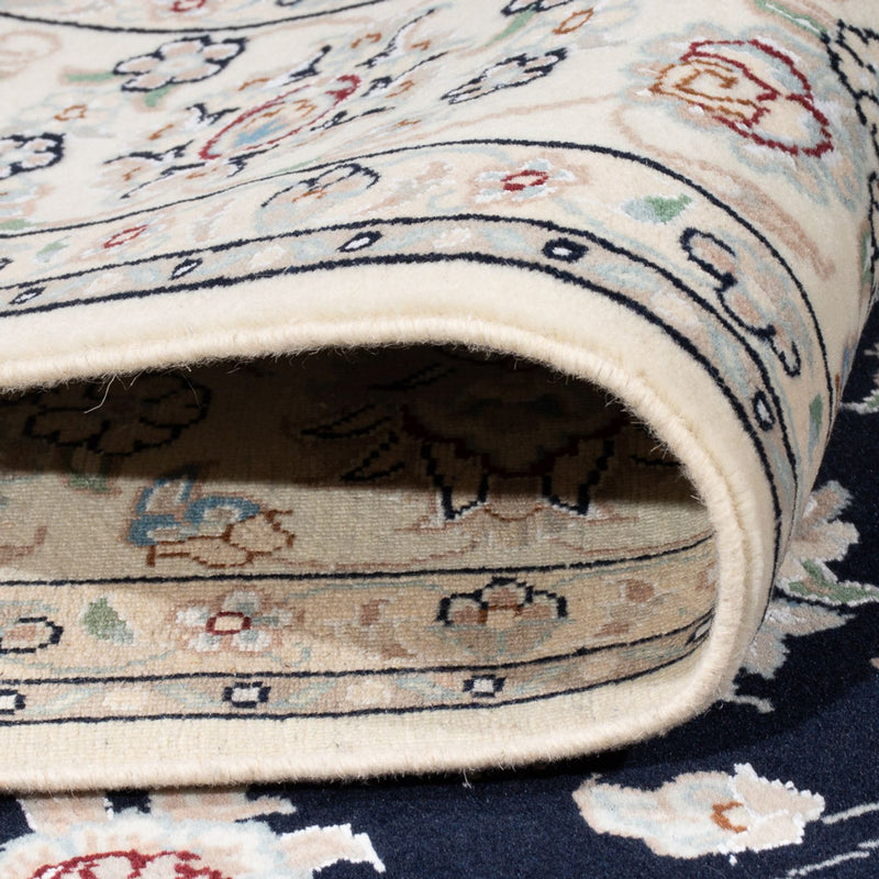 Dywan perski - Nain - Premium - 204 x 150 cm - ciemnoniebieski