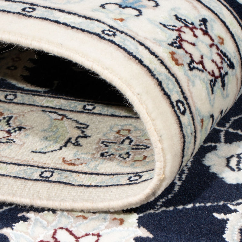 Biegacz Dywan perski - Nain - Królewski - 195 x 81 cm - ciemnoniebieski