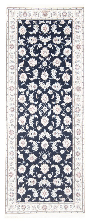 Biegacz Dywan perski - Nain - Królewski - 197 x 80 cm - ciemnoniebieski