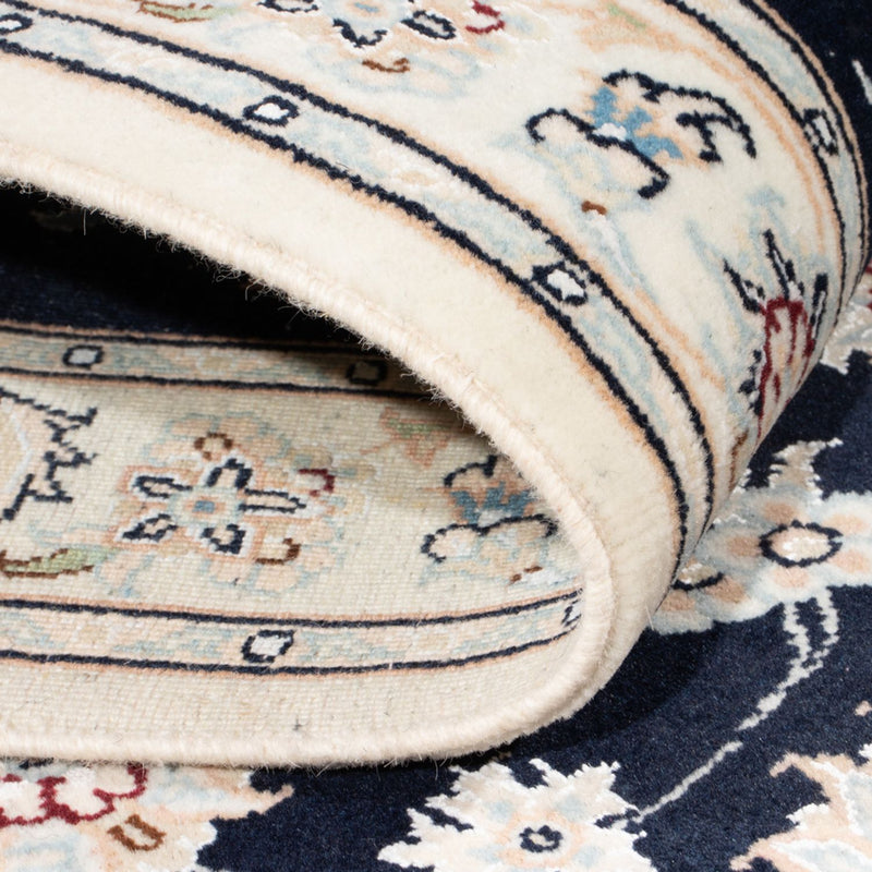 Biegacz Dywan perski - Nain - Królewski - 197 x 80 cm - ciemnoniebieski