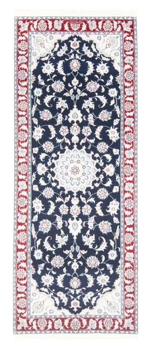 Biegacz Dywan perski - Nain - Królewski - 200 x 80 cm - ciemnoniebieski