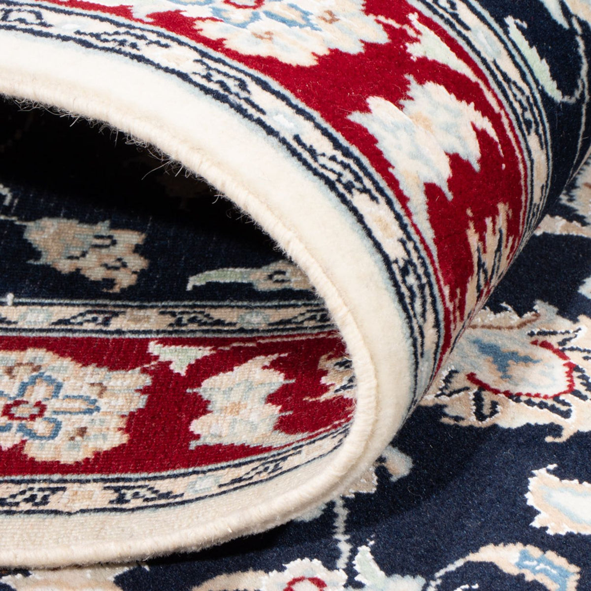 Biegacz Dywan perski - Nain - Królewski - 200 x 80 cm - ciemnoniebieski