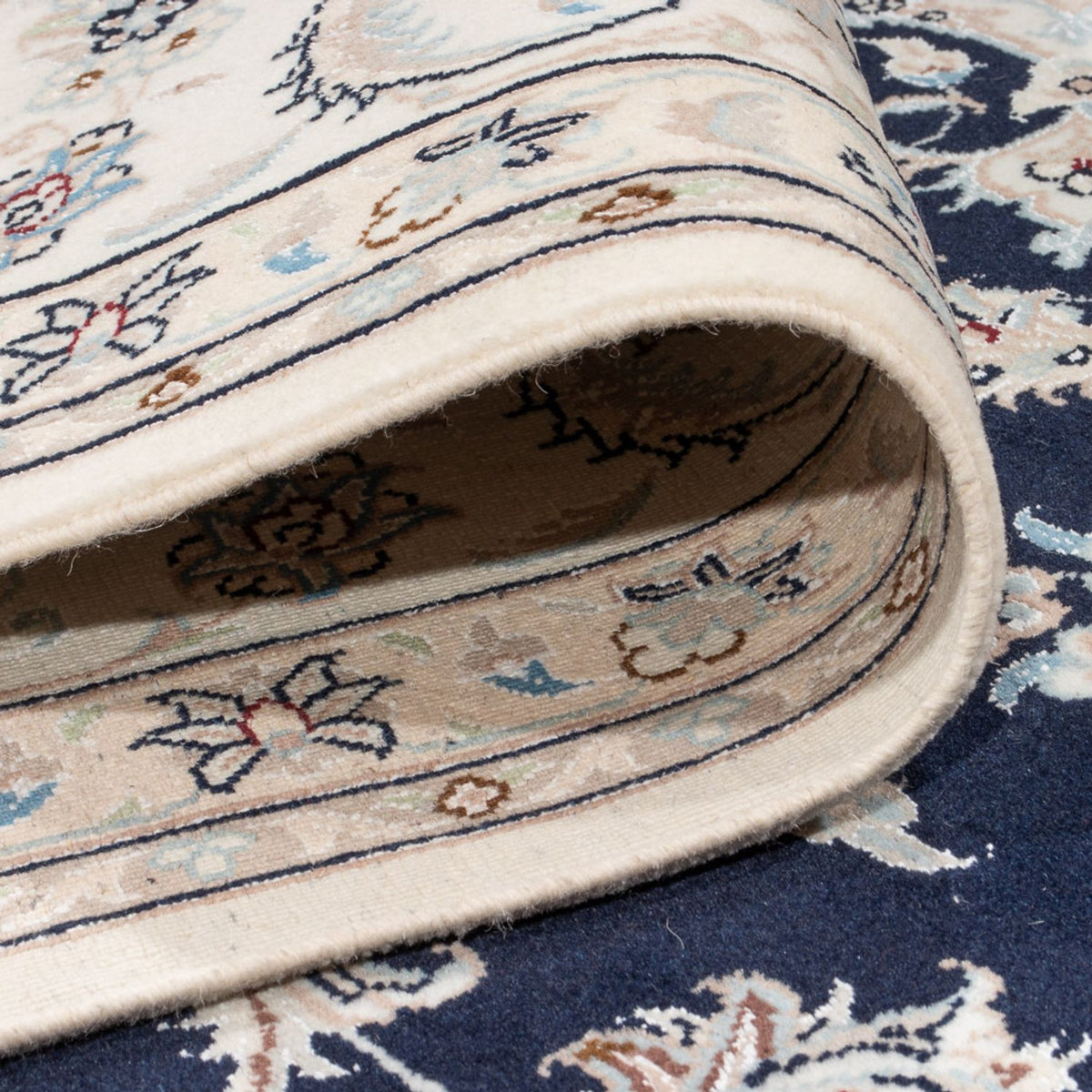 Dywan perski - Nain - Premium - 300 x 247 cm - ciemnoniebieski