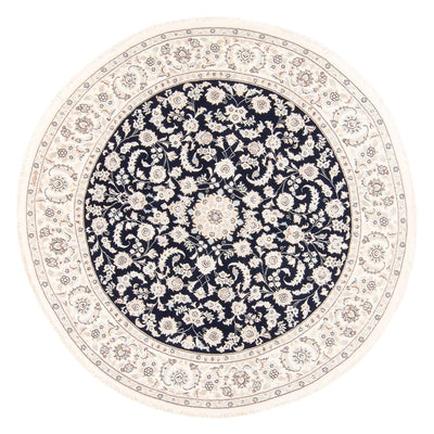 Dywan perski - Nain okrągły  - 202 x 202 cm - ciemnoniebieski