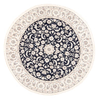 Dywan perski - Nain okrągły  - 202 x 202 cm - ciemnoniebieski