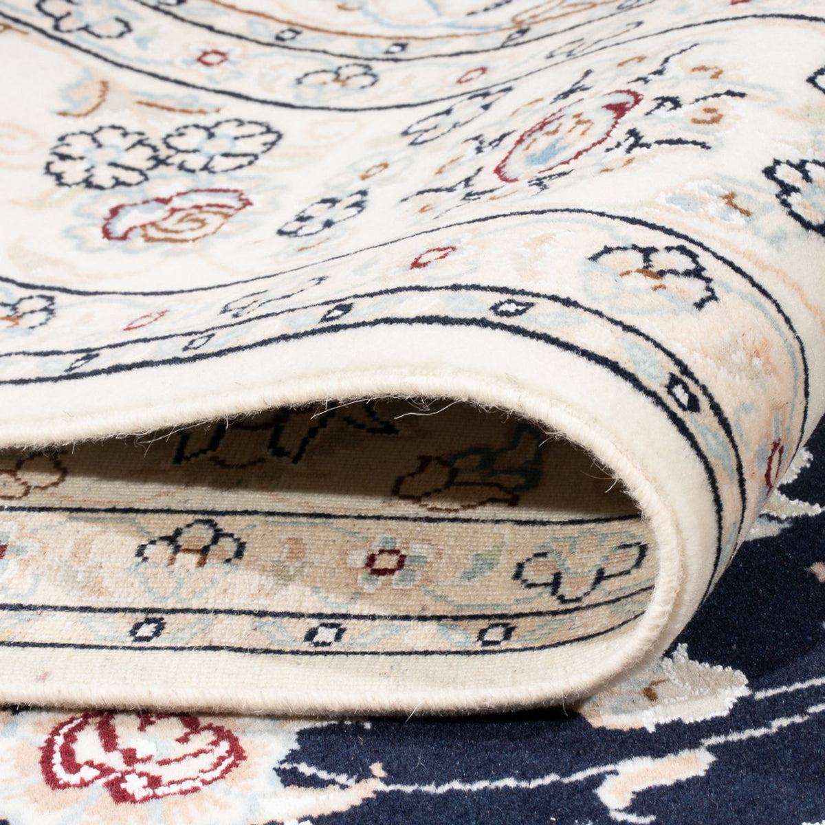 Dywan perski - Nain - Premium - 199 x 150 cm - ciemnoniebieski