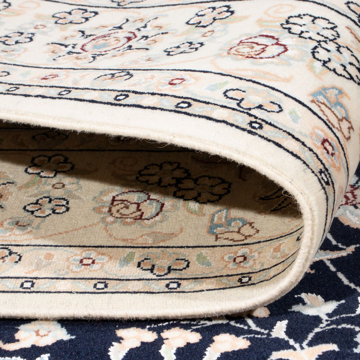 Dywan perski - Nain - Premium - 195 x 150 cm - ciemnoniebieski