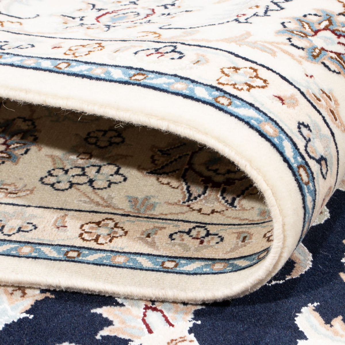 Dywan perski - Nain - Premium - 205 x 148 cm - ciemnoniebieski