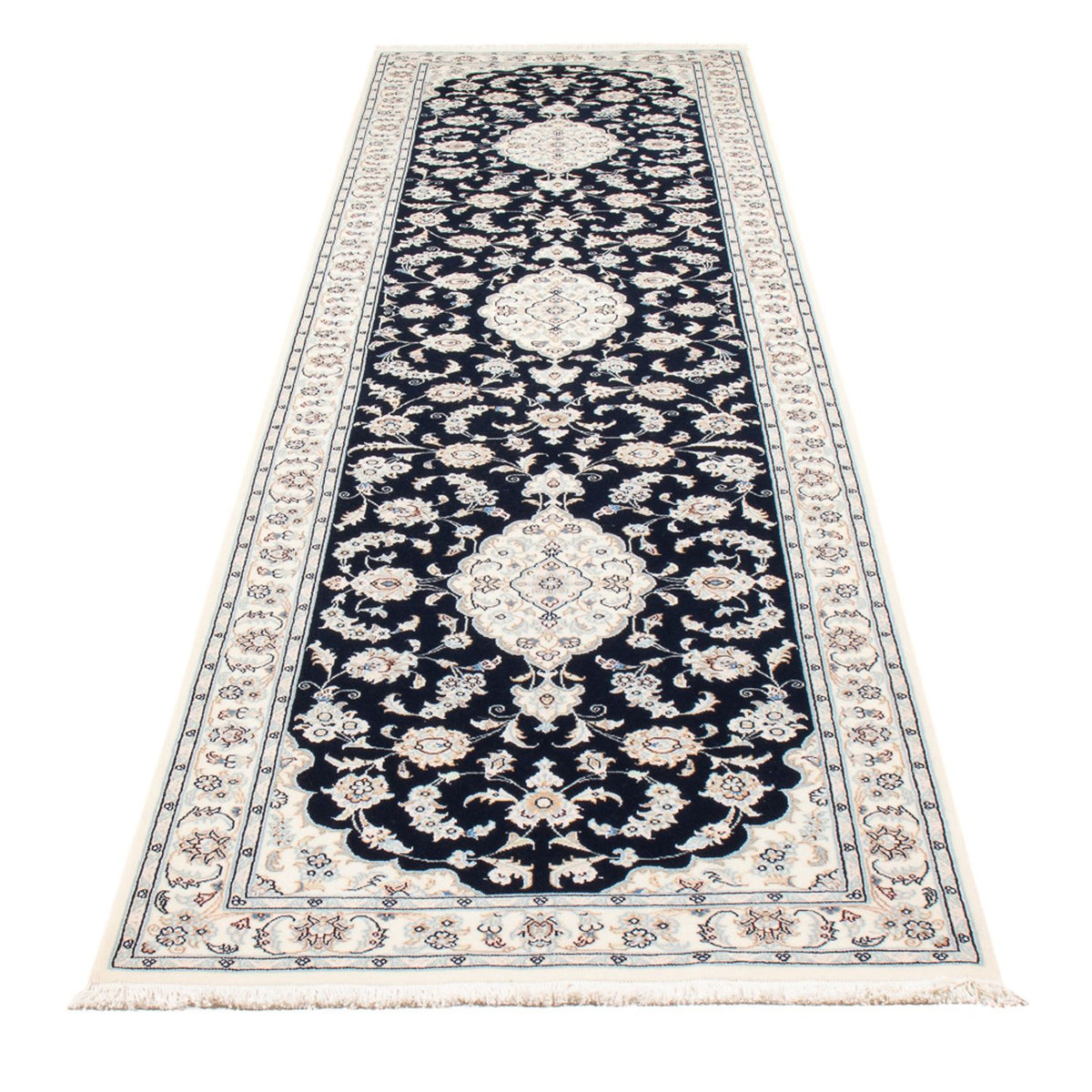 Biegacz Dywan perski - Nain - Premium - 340 x 85 cm - ciemnoniebieski