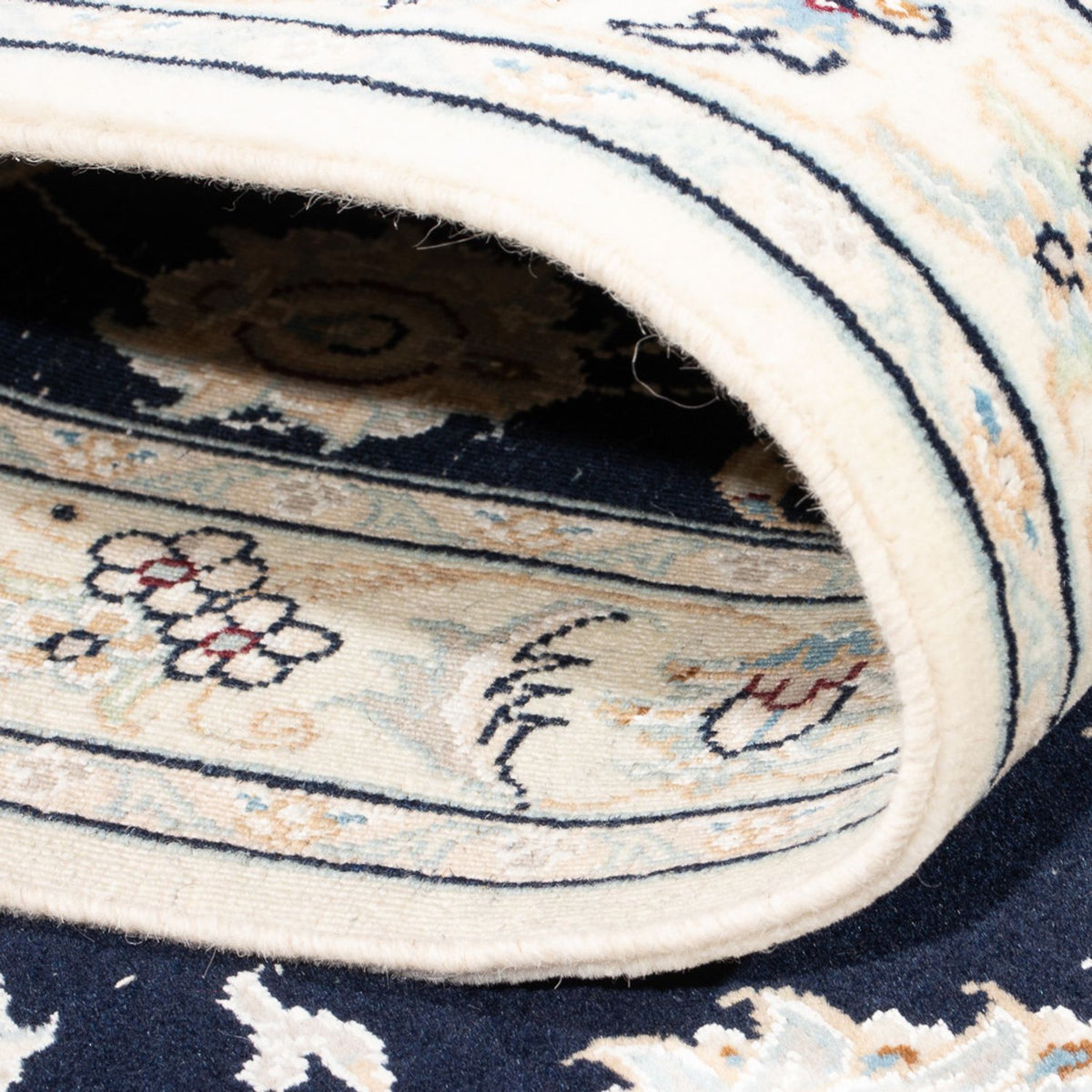 Biegacz Dywan perski - Nain - Premium - 304 x 81 cm - ciemnoniebieski