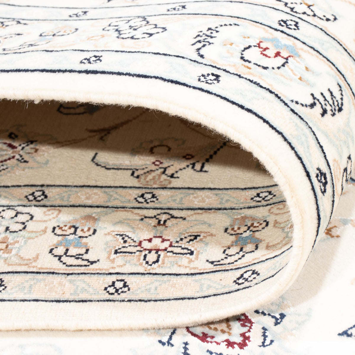 Biegacz Dywan perski - Nain - Premium - 301 x 85 cm - kremowy