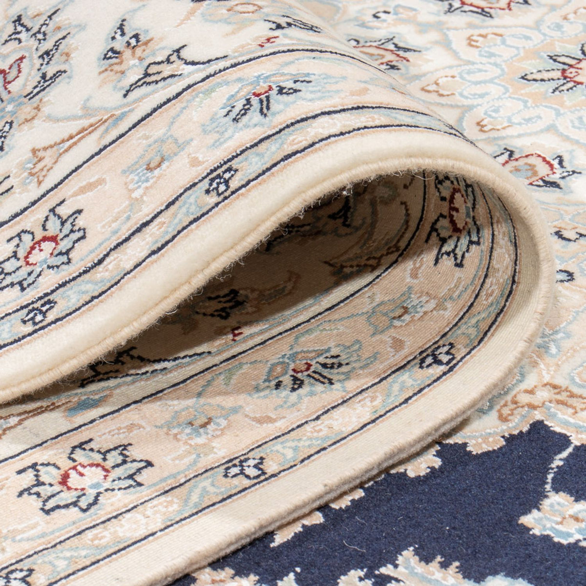 Dywan perski - Nain - Premium - 345 x 247 cm - ciemnoniebieski