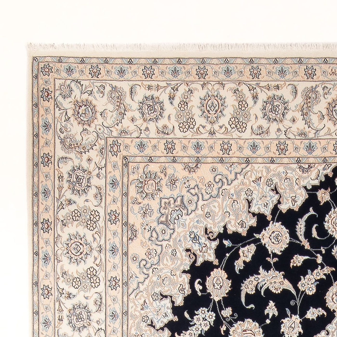 Dywan perski - Nain - Premium - 347 x 247 cm - ciemnoniebieski