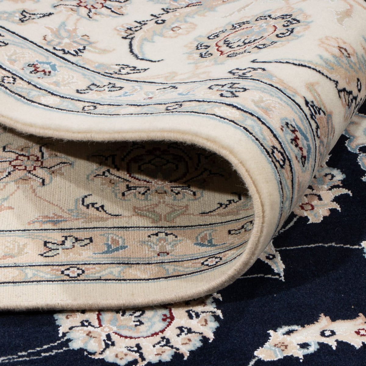 Dywan perski - Nain - 278 x 223 cm - ciemnoniebieski