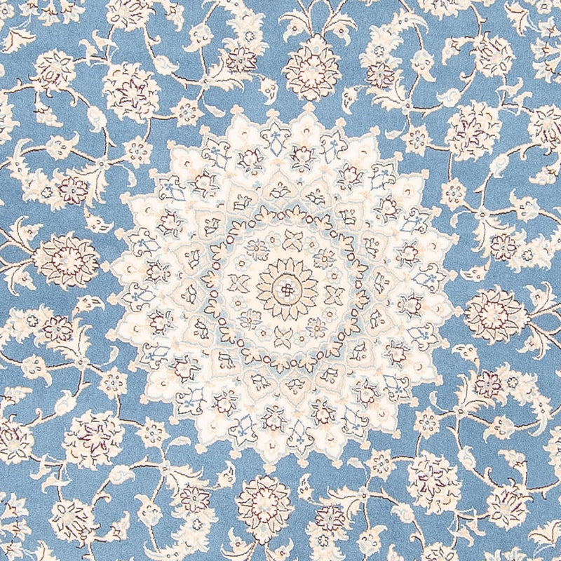 Dywan perski - Nain okrągły  - 200 x 200 cm - jasnoniebieski