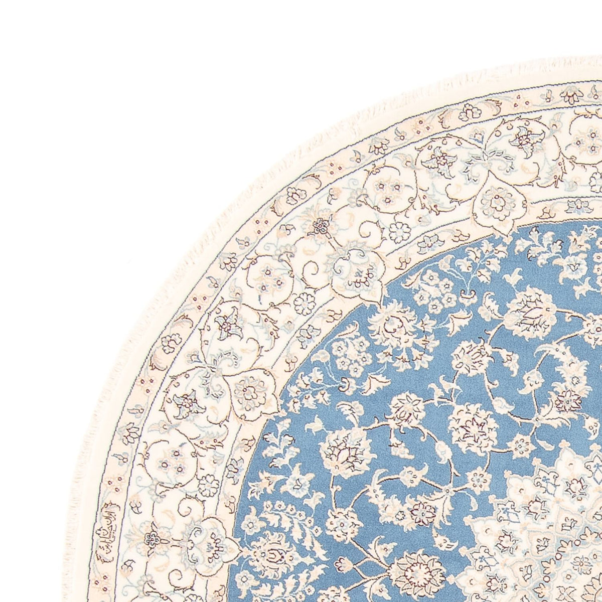 Dywan perski - Nain okrągły  - 200 x 200 cm - jasnoniebieski