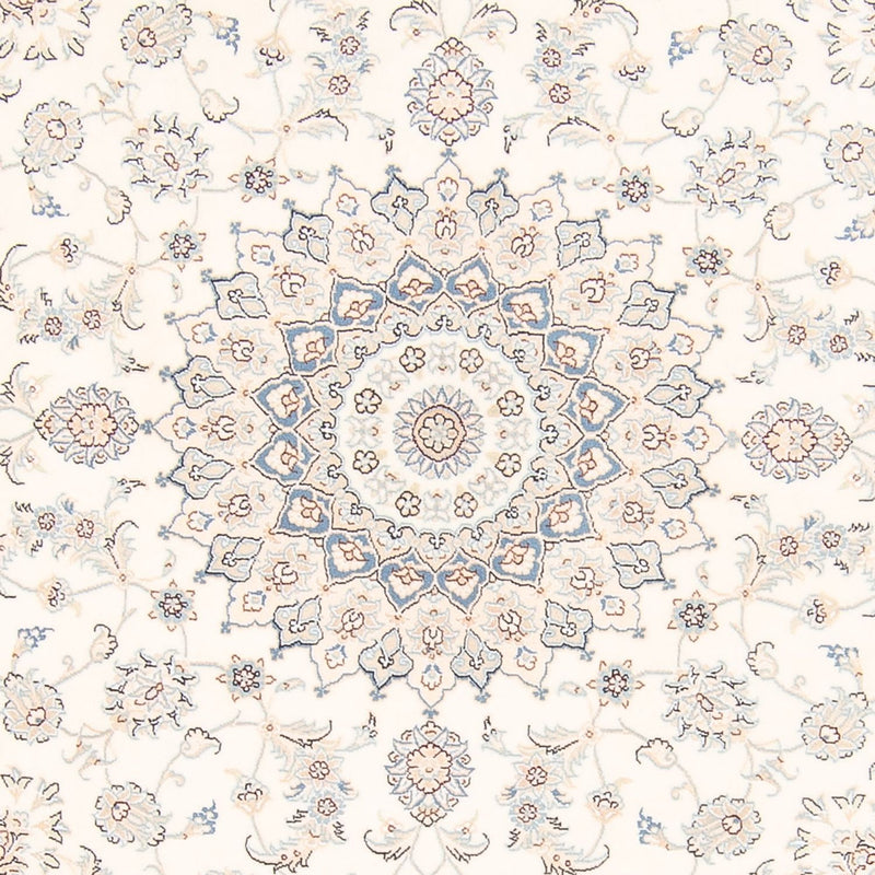 Dywan perski - Nain okrągły  - 197 x 196 cm - kremowy