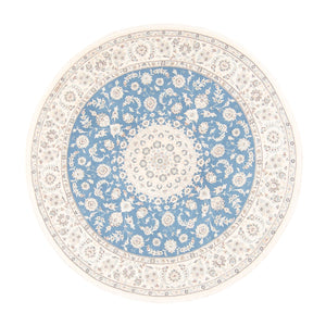 Dywan perski - Nain okrągły  - 202 x 197 cm - jasnoniebieski