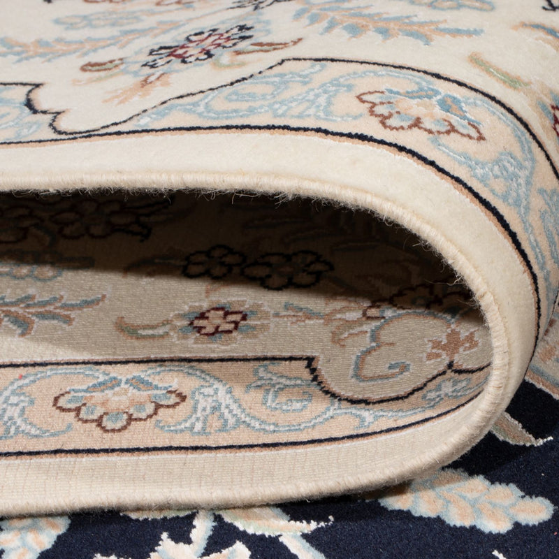 Dywan perski - Nain - Premium - 304 x 197 cm - ciemnoniebieski