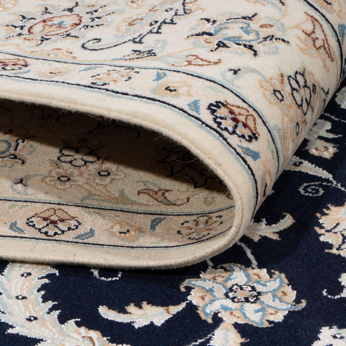 Dywan perski - Nain - 238 x 171 cm - ciemnoniebieski