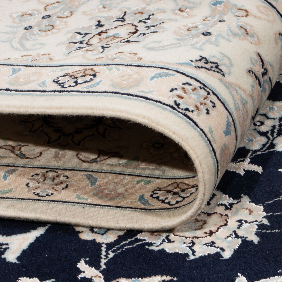 Dywan perski - Nain - 236 x 170 cm - ciemnoniebieski