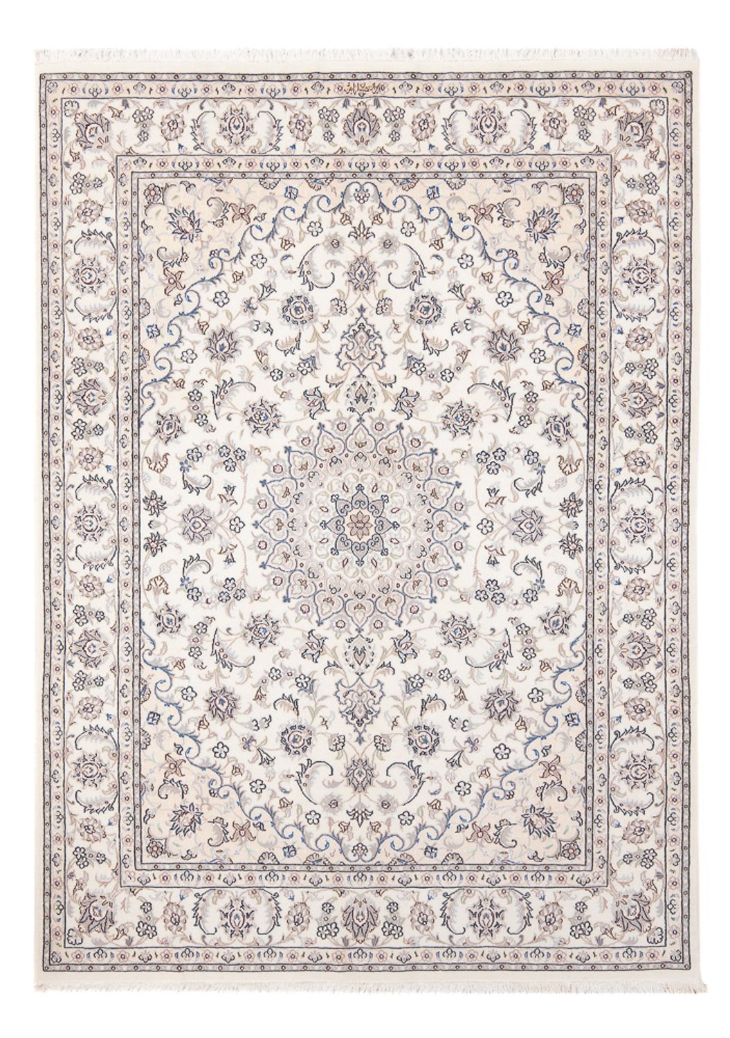 Dywan perski - Nain - Premium - 204 x 150 cm - kremowy